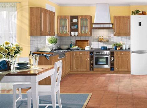 Модульная кухня Базис-Классика | Комплектация 12 | длина 2,8 метра, цвет ольха фото 1