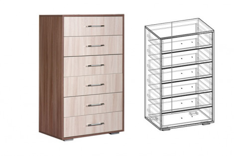 Модуль - Комод высокий - Комод 66 см - Модульная система Берта 1