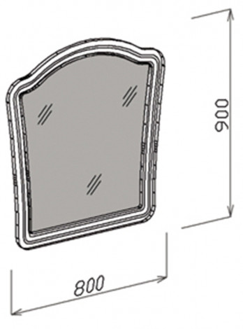 Модуль - Зеркало 80 см - Спальня Лира фото 2