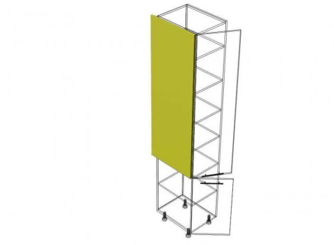 Модуль - Шкаф напольный - Накладка на пенал 228 высота 1560 мм глубина 560 мм - Кухня Базис Nicole
