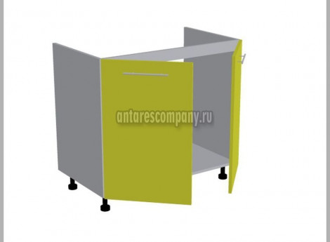 Модуль №122 - Шкаф напольный 90 см - Стол под мойку двухдверный ширина 900 мм высота 820 мм - Кухня Базис Nicole-Wood