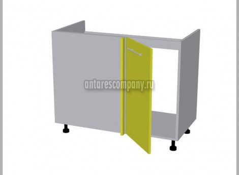 Модуль №125 - Шкаф напольный 100 см - Стол угловой под мойку ширина 1000 мм высота 820 мм - Кухня Базис Nicole-Wood