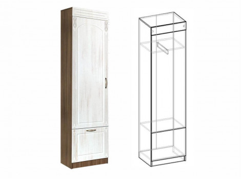 Модульная прихожая Сабрина | Комплектация 1 | длина 2,3 метра, цвет кантри фото 2