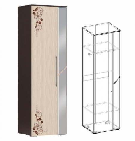 Модуль - Шкаф платяной - Гостиная Кватро