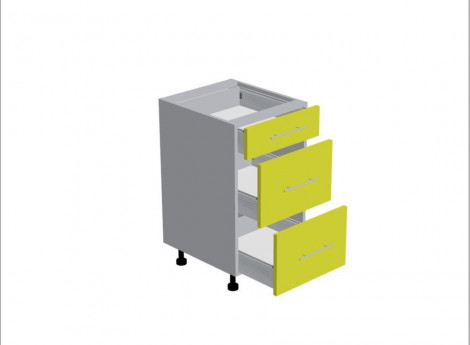 Модуль №108 - Шкаф напольный 45 см - Стол 3 ящика ширина 450 мм высота 820 мм - Кухня Шанталь