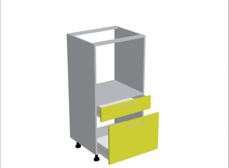 Модуль №182 - Шкаф напольный 60 см - Колонна под духовой шкаф 2 ящика ширина 600 мм высота 1140 мм - Кухня Базис Nicole
