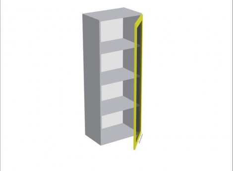 Модуль №175 - Пенал 50 см - Пенал настольный со стеклом ширина 500 мм высота 1320 мм - Кухня Базис