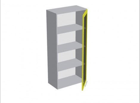 Модуль №166 - Пенал 60 см - Пенал настольный со стеклом ширина 600 мм высота 1320 мм - Кухня Шанталь