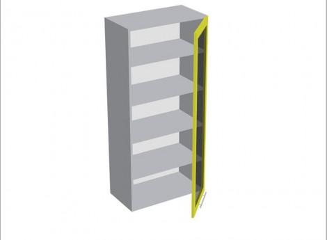 Модуль №180 - Пенал 60 см - Пенал настольный со стеклом ширина 600 мм высота 1560 мм - Кухня Шанталь