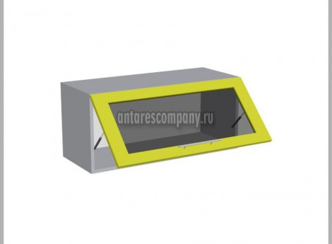 Модуль №071 - Шкаф навесной 80 см - Шкаф горизонтальный со стеклом ширина 800 мм высота 450 мм - Кухня Шанталь