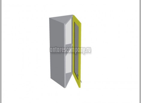 Модуль №026 - Шкаф навесной 32 см - Шкаф завершающий со стеклом ширина 315 мм высота 720 мм - Кухня Шанталь
