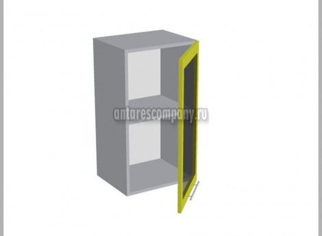 Модуль №009 - Шкаф навесной 40 см - Шкаф однодверный со стеклом ширина 400 мм высота 720 мм - Кухня Базис Nicole