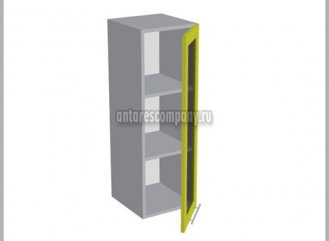 Модуль №034 - Шкаф навесной 30 см - Шкаф однодверный со стеклом ширина 300 мм высота 960 мм - Кухня Базис Nicole