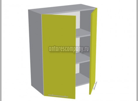 Модуль №041 - Шкаф навесной 70 см - Шкаф двухдверный глухой ширина 700 мм высота 960 мм - Кухня Базис Вудколор