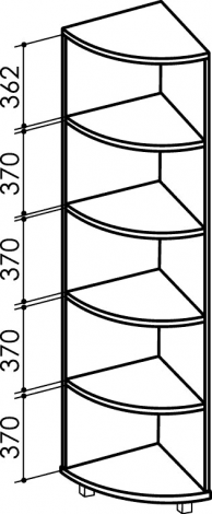 Мебельная система "West" модуль 7 Пристрой радиусный фото 1