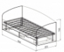 № 24    Кровать 0,8 с ящиками (с основанием, без матр.0,8*2,0)