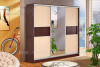 Шкаф Купе Люкс 03 | цвет Дуб Молочный/Венге